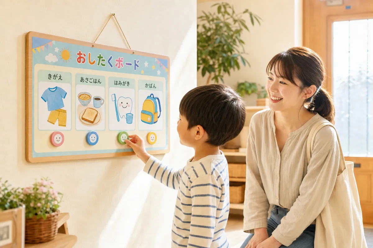 お支度ボードのおすすめの選び方|タイプ別の特徴と年齢別の向き不向き