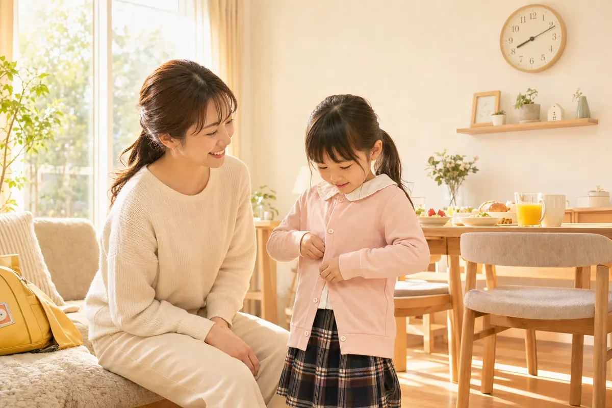 子どもの朝の支度が遅い理由は?年齢別の声かけと叱らない仕組みづくり