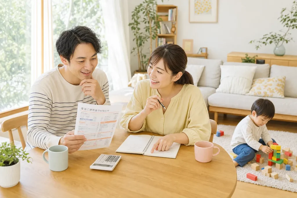 電気代の節約は電力会社の乗り換えで?子育て家庭の見極め方